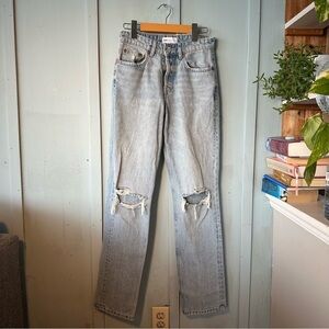 Zara Light Blue Straight Leg Jeans